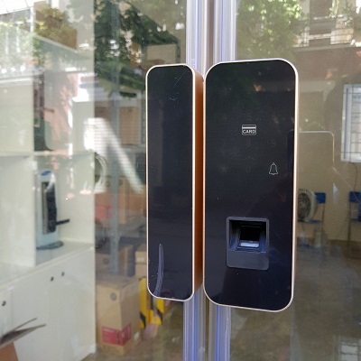 Electronic Smart RFID Keyless Biometric Fingerprint Glass Slide Door Lock