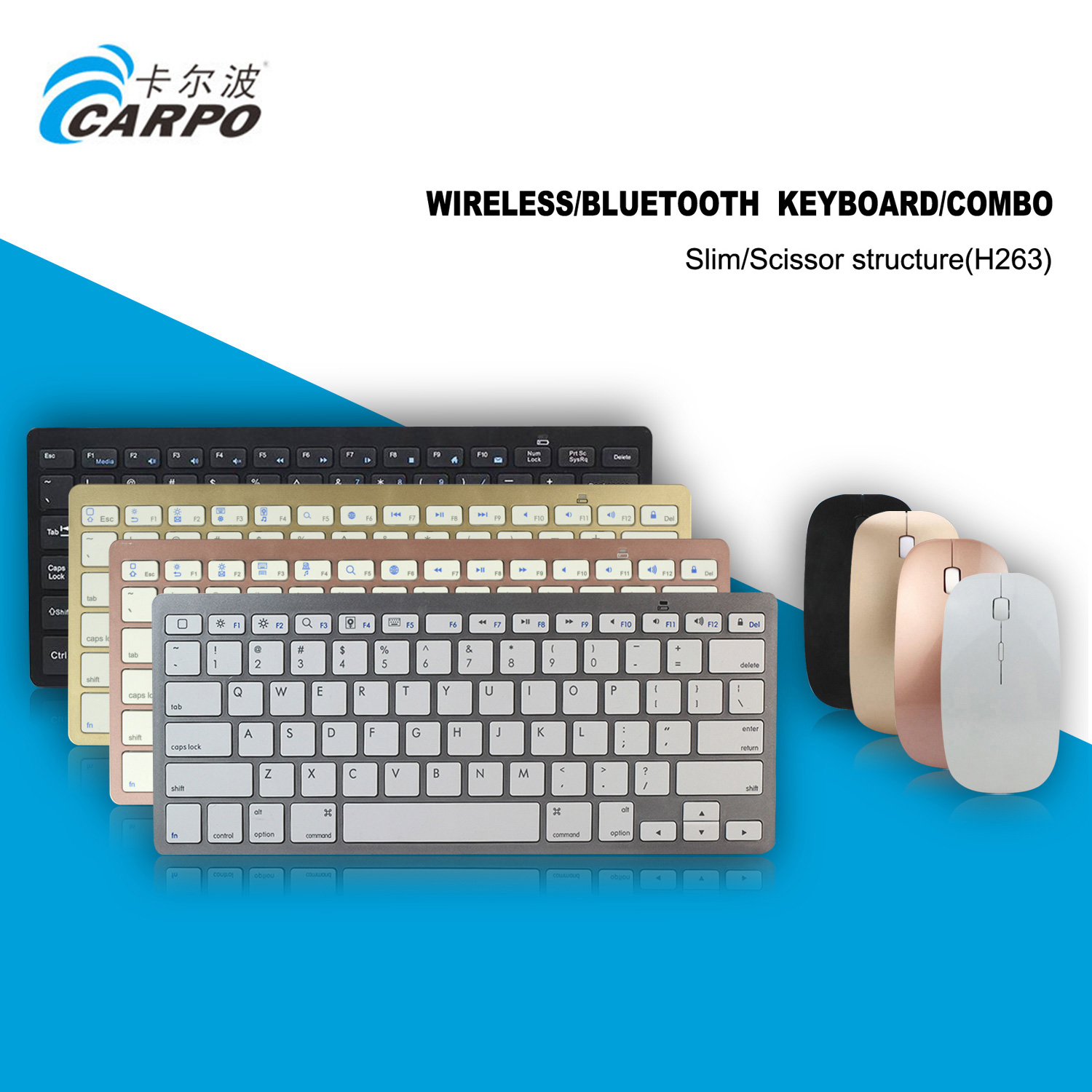 2.4G Ultra-Slim Mini Wireless Mouse and Keyboard Combo for PC Desktop SV Hb
