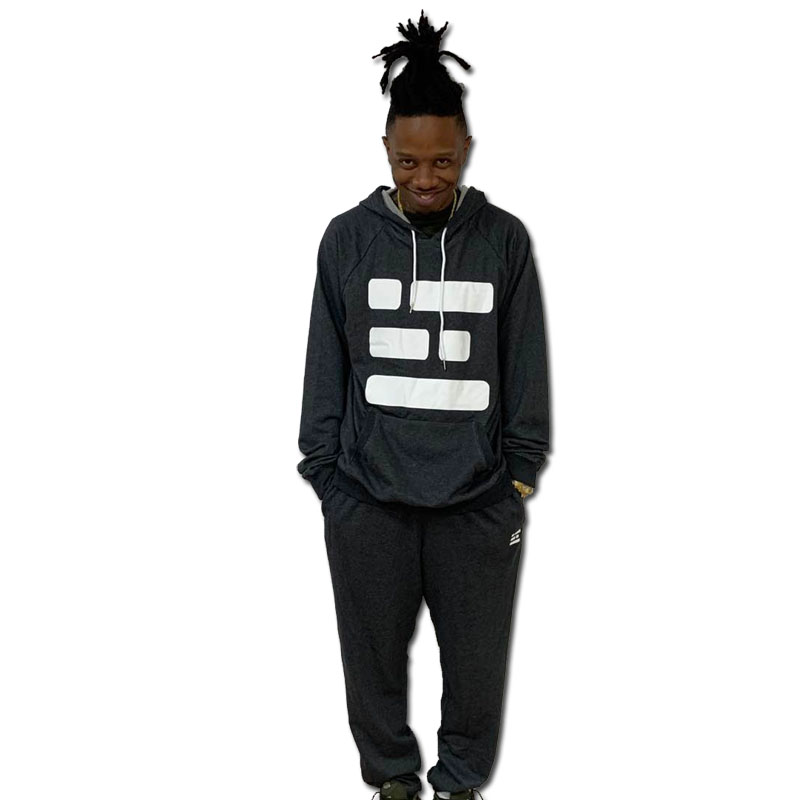Unastar Mens Zipper Relaxed Fit Athletic Fit 2 Piece Set Hoode Joggers Set