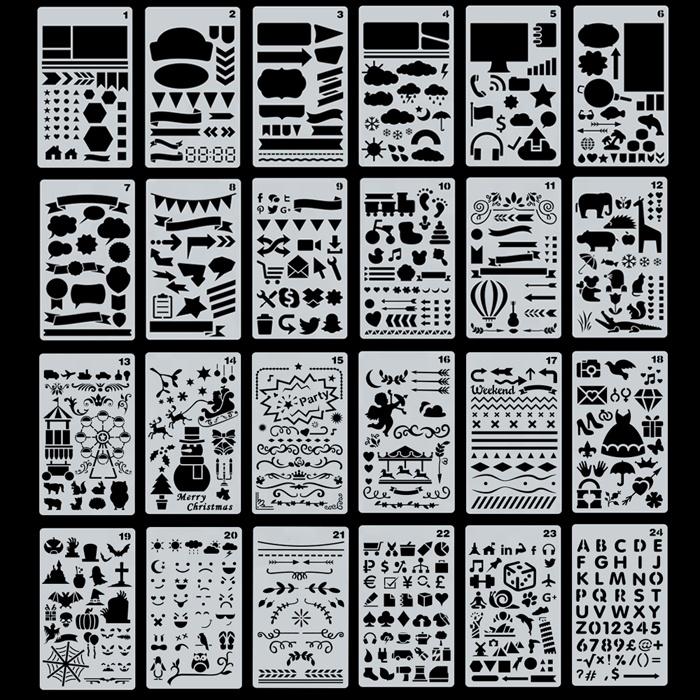 Оптовая продажа на заказ 0,25 мм пластиковая трафаретов для рисования