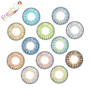 Fancy look high quality hollywood big eye tri cosmetic lenses freshgo 3 tone color contact lens wholesale