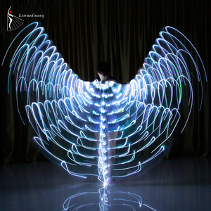 Customization Economic 360 Degrees 160 Lights Colorful Adult Fairy Butterfly Belly Dance Led Isis Wings Dance Costume