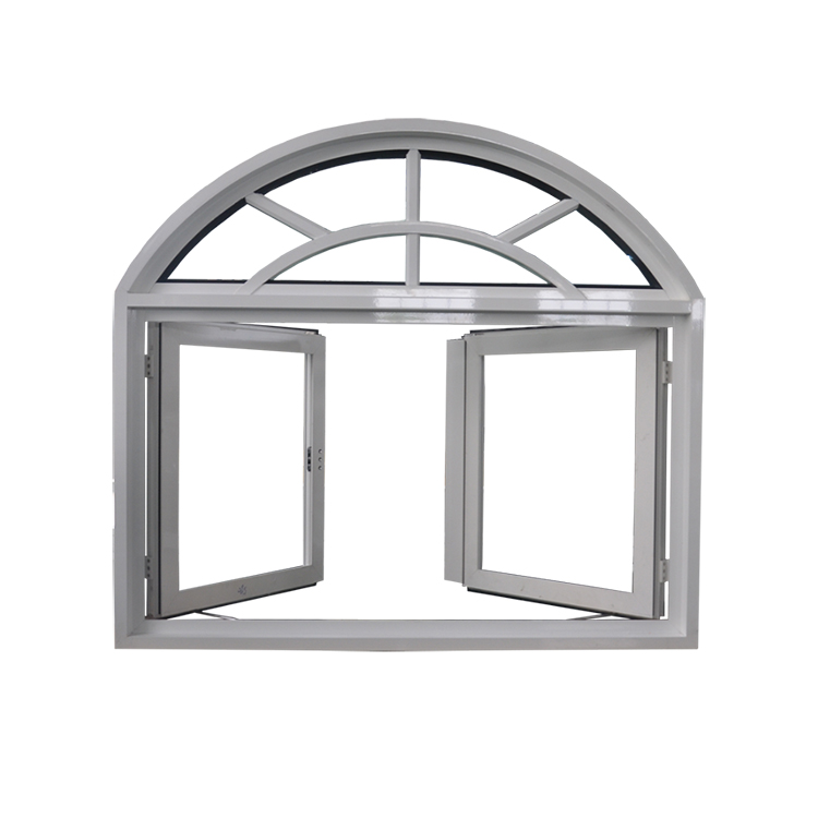 YY Home arch window french casement glass windows with aluminum frame