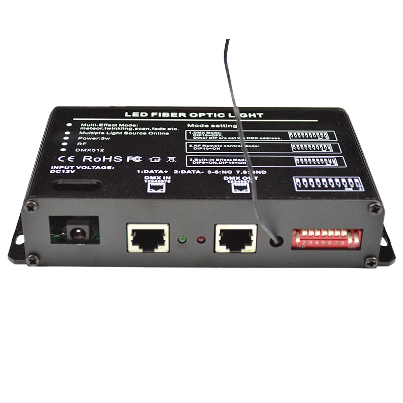 5 Вт DMX512 10 отверстий холодный белый волоконно-оптический Shooting Star Light Комплект с 3 режима управления