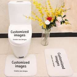 Customized Bath mat set 3 Pcs Pattern Bathroom Rug Floral-Bathroom Dropshipping Support