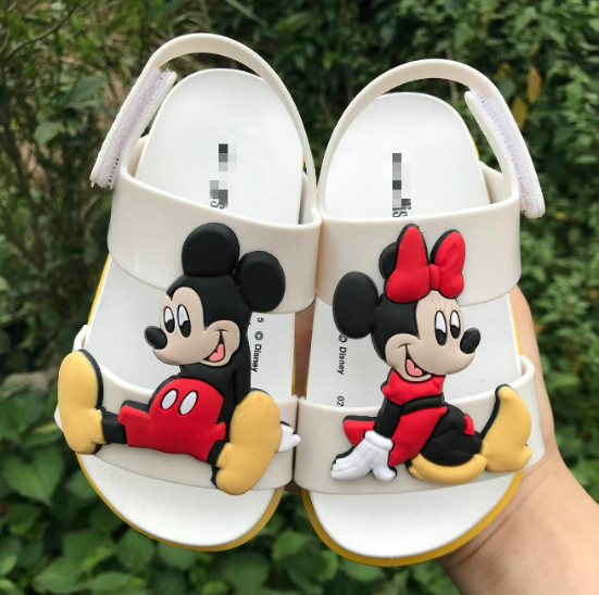 2019 бренд, новинка, с принтом в виде милой мышки детские летние прозрачные сандалии для девочек