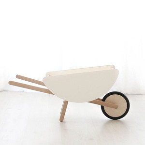 childs wooden wheelbarrow