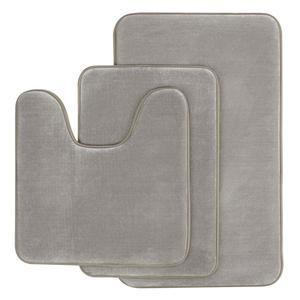 Wholesale memory foam anti-slip 3pcs bathroom rug set