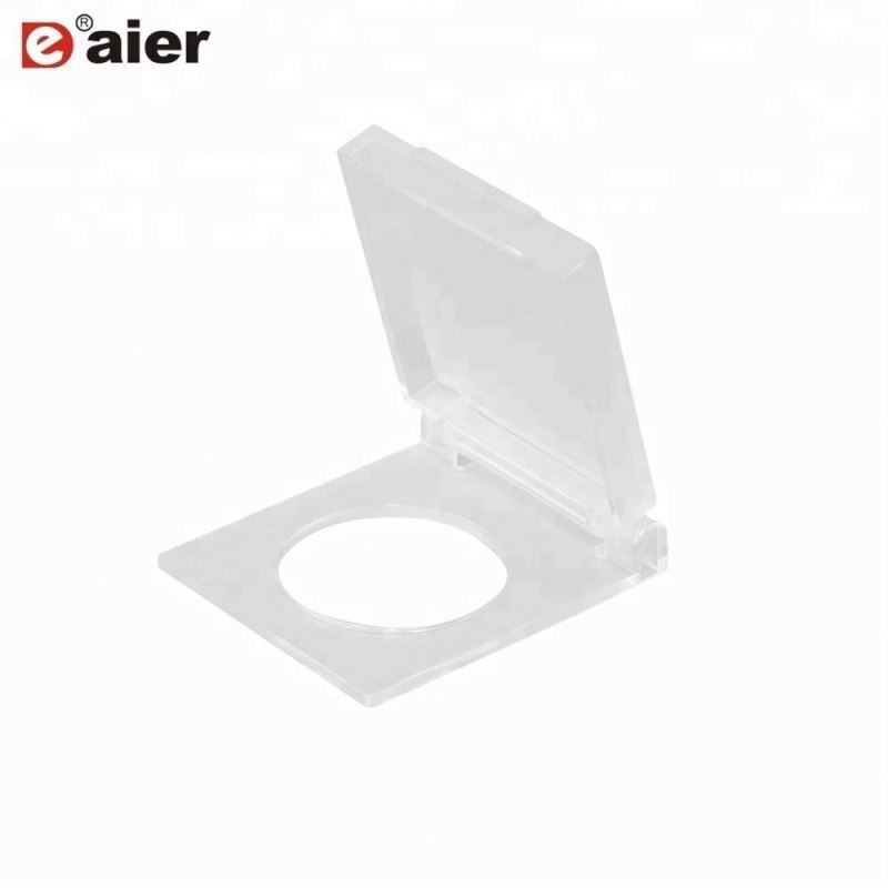 Black 22mm clear plastic push button switch guard protector DS