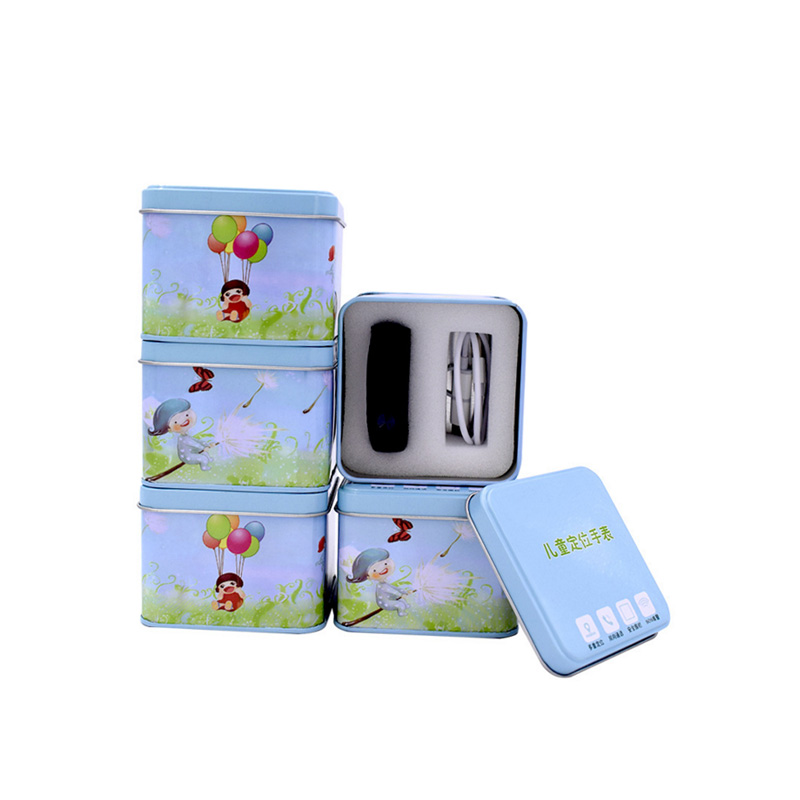 Детская квадратная Оловянная металлическая упаковочная коробка для часов оптом