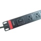 1U 19 inch 8 Outlets American Aluminum Socket Rack PDU Power Distribution Unit