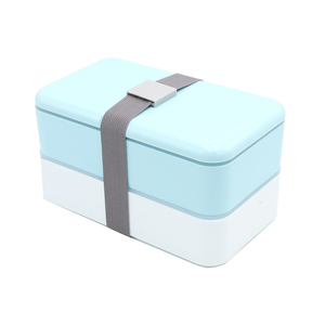 Amazon Top Seller 2019 Creative Design Durable Kitchen Gadgets Double Layer Insulation Bento Lunch Box With Spoon Chopsticks
