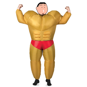 Adult Men/'s Gym Body Builder Superhero Deluxe Nude White Muscle Suit Costume