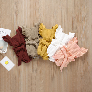 Wholesale 2019 newborn baby clothes organic cotton baby rompers