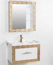 Cheap price sale modern 600*480mm PVC plastic bathroom cabinet sets