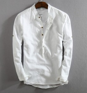 Camisa de cambraia de linho feminina Clearance