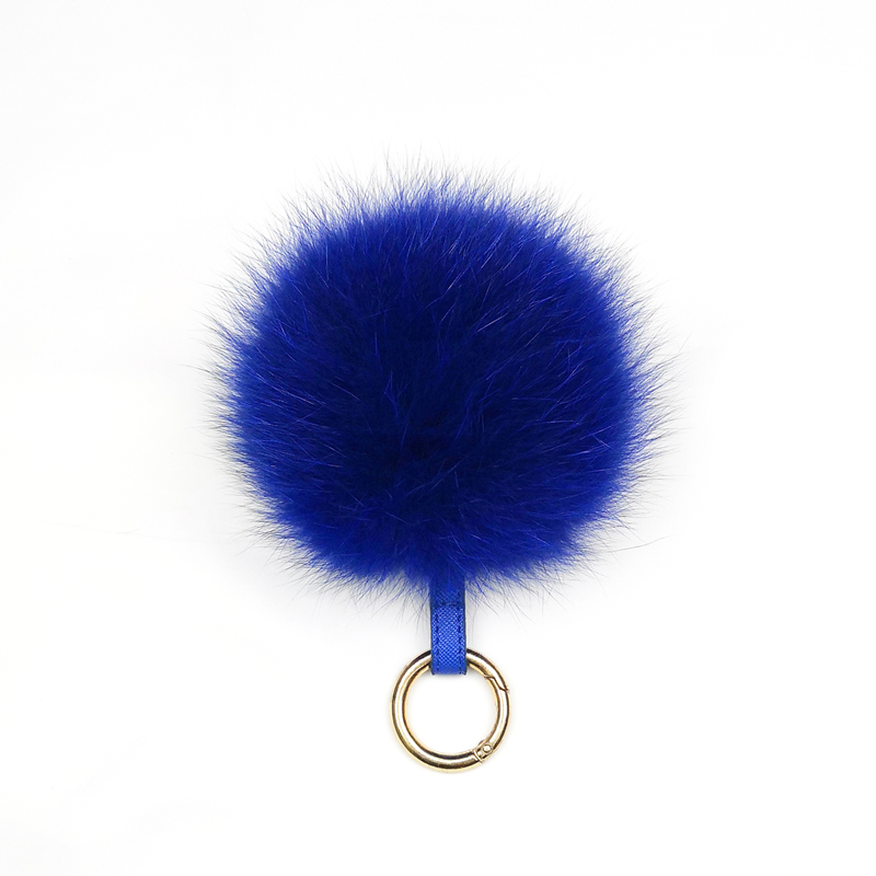 Customized faux fake mini rabbit fur pom pom with snap