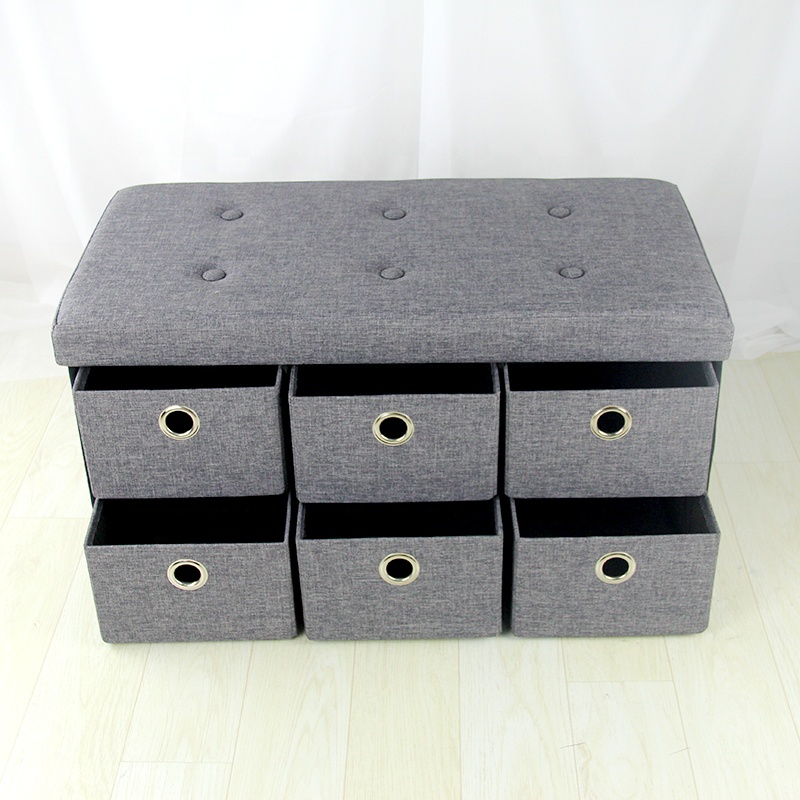 Dongyi мебель для гостиной Складная оттоманская скамейка для хранения с шестью ящиками