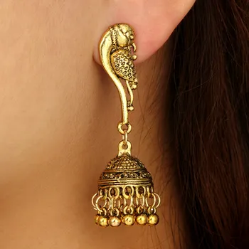 Featured image of post Peacock Design Long Earrings - 18k gold diamond ruby choker, layered diamond ruby haram, jhumkas, bangles and pearl long haram by tarasri by tibarumal jewels.