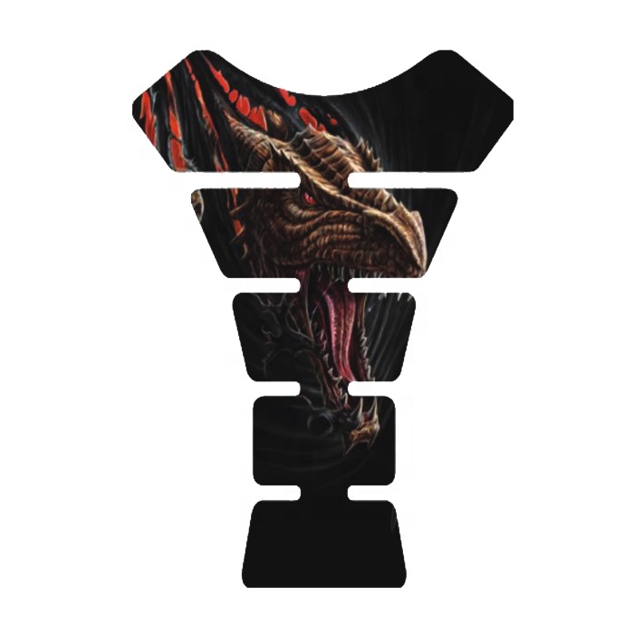 Новинка, 3d резиновая наклейка в виде рыбьей кости для мотоцикла, протектор Газа для резервуара