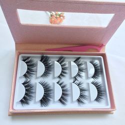 5D Lashes Mink Full Volume lashes book Siberian 3D Mink Strip Eyelashes 5 pairs Pack