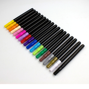 28 Colors Water-based 0.7MM Tip Acrylic Paint Marker Pen Set, Art Permanent Marker Pen on Ceramic Fabric Rock Etc