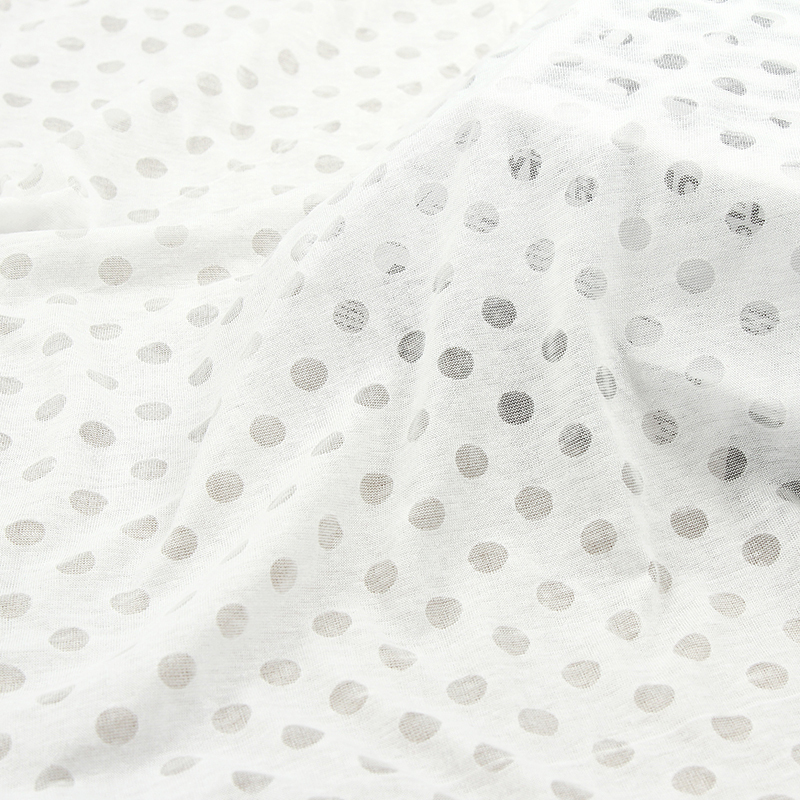 Chinese supplier design 32D transparent dot soft tulle burnt fabric for clothing