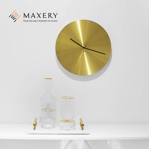 Metal brass gold Nordic simple morden decoration wall clock