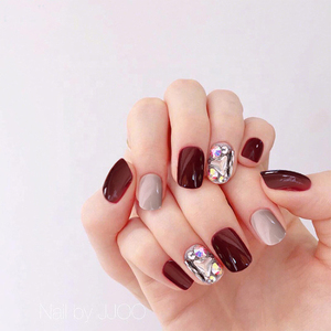 False Nails 3D Diamond Press On Artificial Nail Tips For Ladies