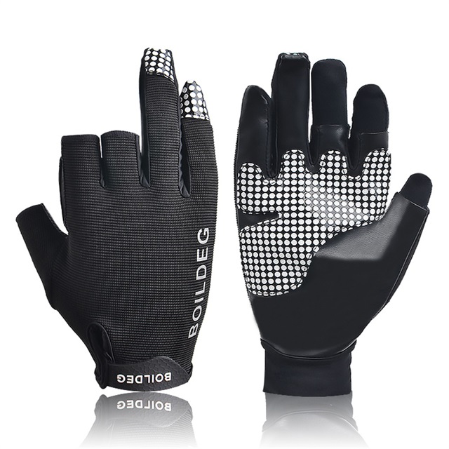 Anti-slip Waterproof Gloves with 3 Fingerless Breathable Puncture Proof Gloves Outdoor Sun UV Protection Gloves Kingswell Fishing Gloves