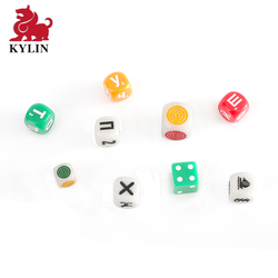 OEM Acrylic dice factory produce plastic printed game custom dice