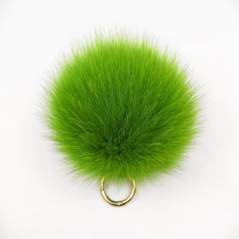 Оптовая продажа, индивидуальные Меховые помпоны из натурального меха енота