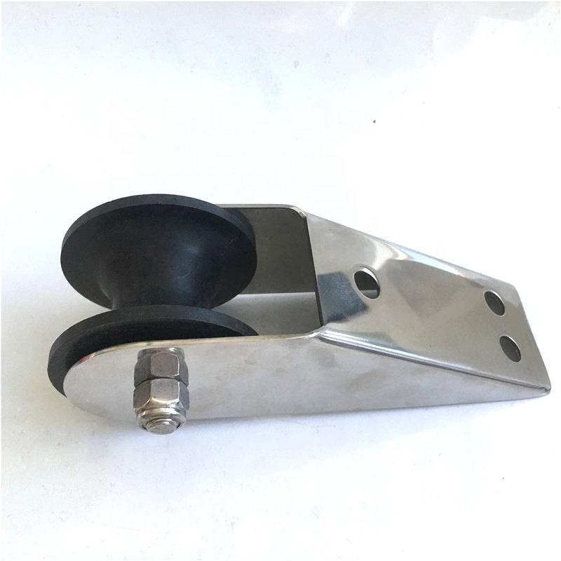 Stainless Steel Bow Anchor Roller Bracket Rubber Roller 160mm For Boat//Yacht