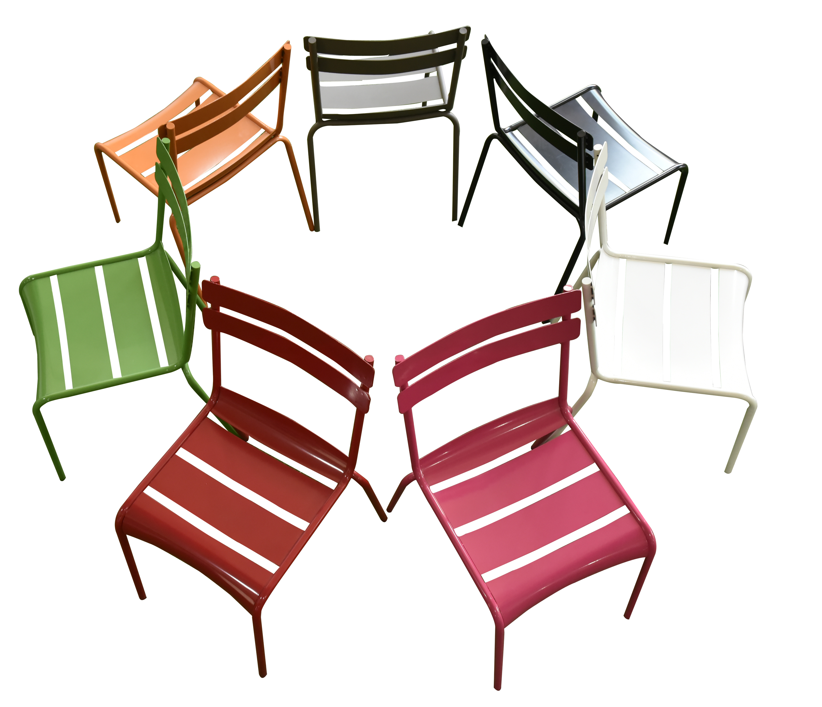 Промышленный удобный уличный металлический обеденный стул, садовый стул