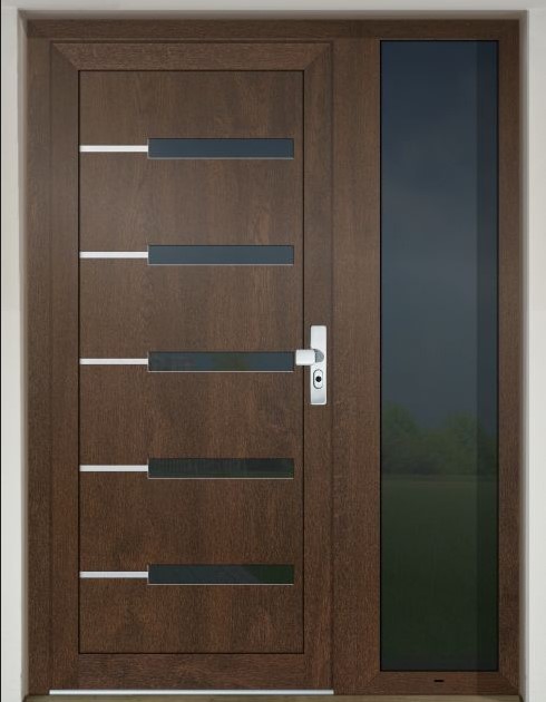 Seeyesdoor 2019 China Latest Main Gate Designs And Walnut solid lumber Front door designs