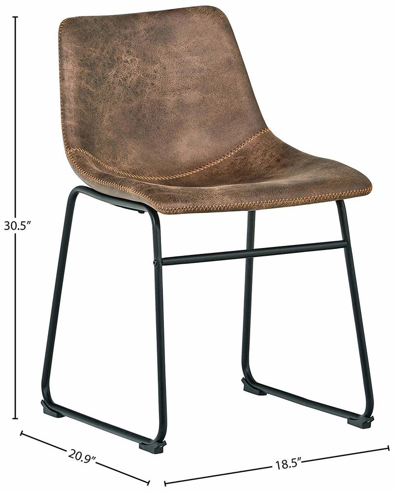 Современный обеденный стул с качественной искусственной кожаной обивкой и стальной поддержкой