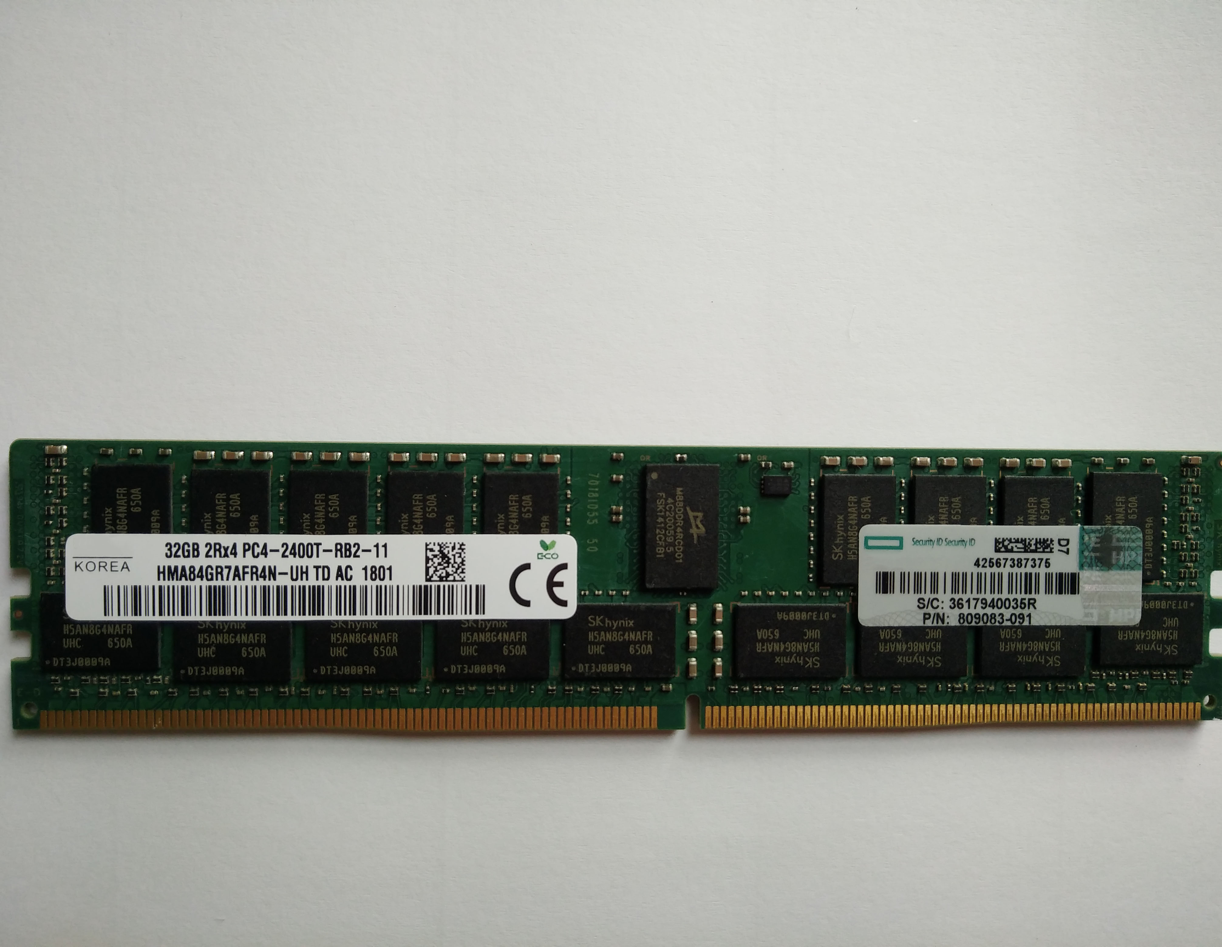 Ddr4 pc4 2400. 64gb 2rx4 2400.