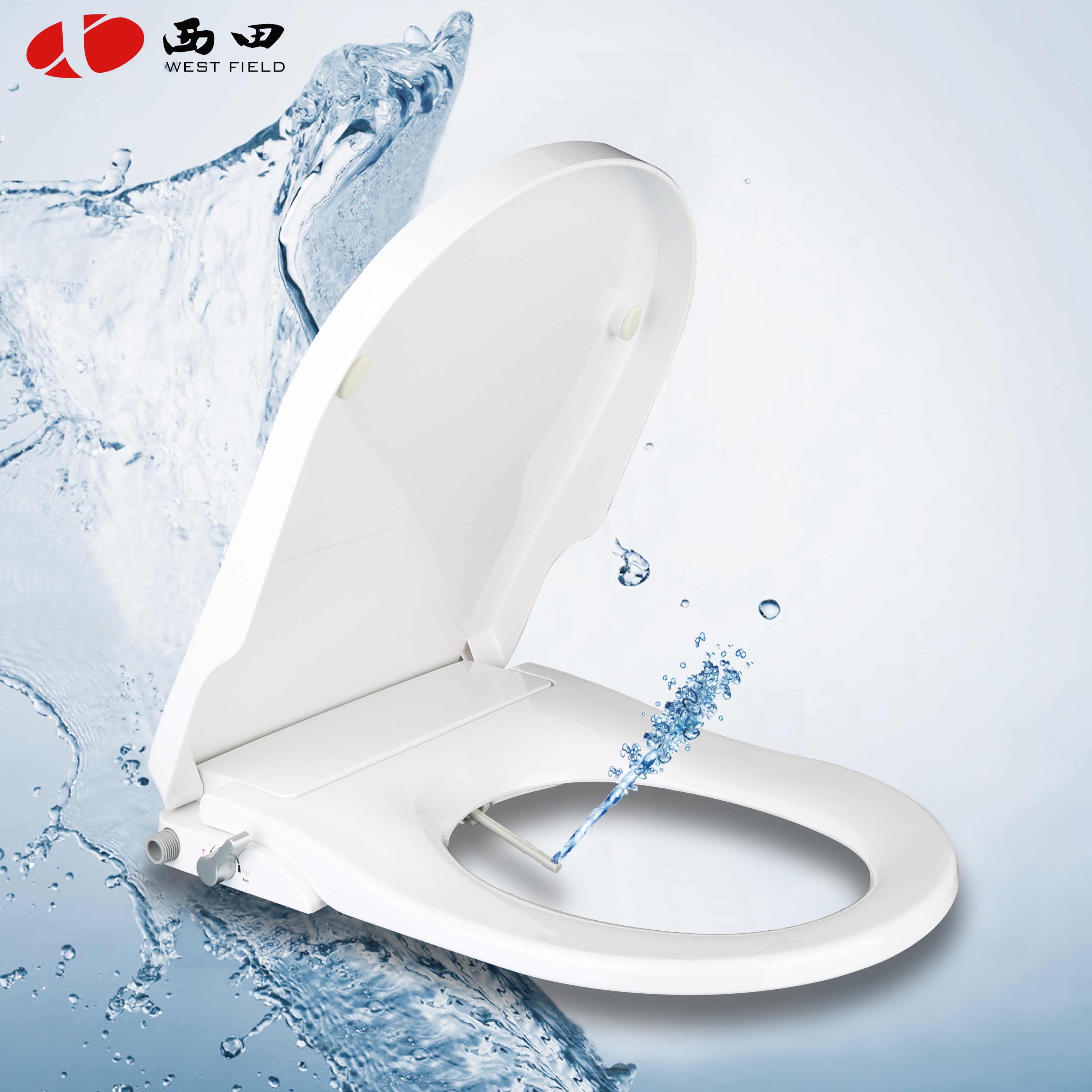 Неэлектрическая самоочищающаяся полипропиленовая мягкая насадка для ванной комнаты с распылителем воды встроенное сиденье для унитаза биде