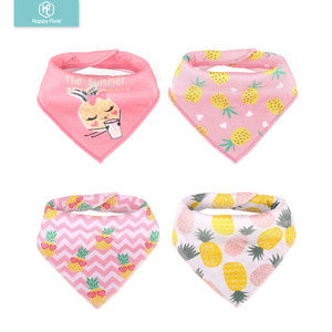 bandana bibs cotton baby triangle drool bibs 4 one sets Manufacturer custom print