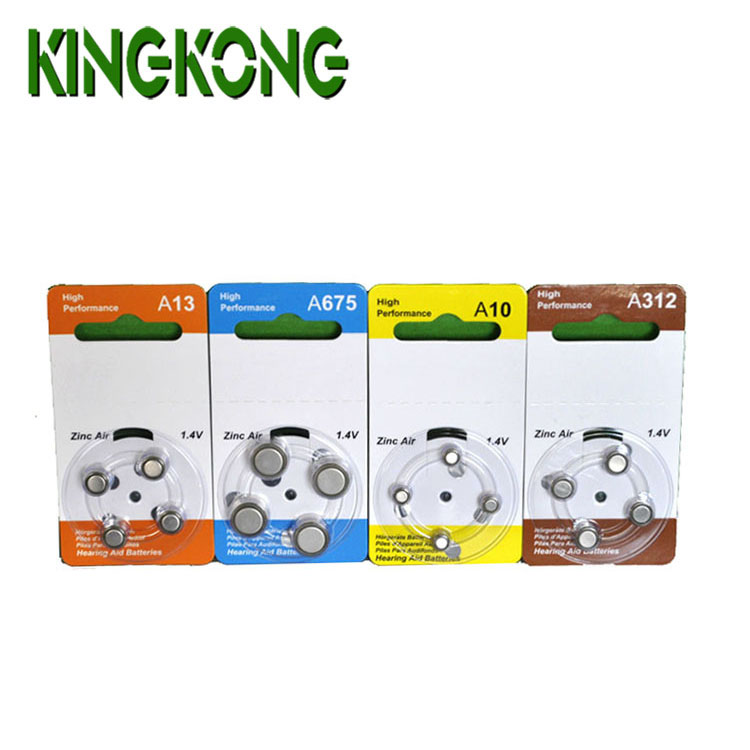 OEM/ODM цинковый воздух 1,4 В A10/A13/A675/A312 6 шт./упак. батареи слухового аппарата
