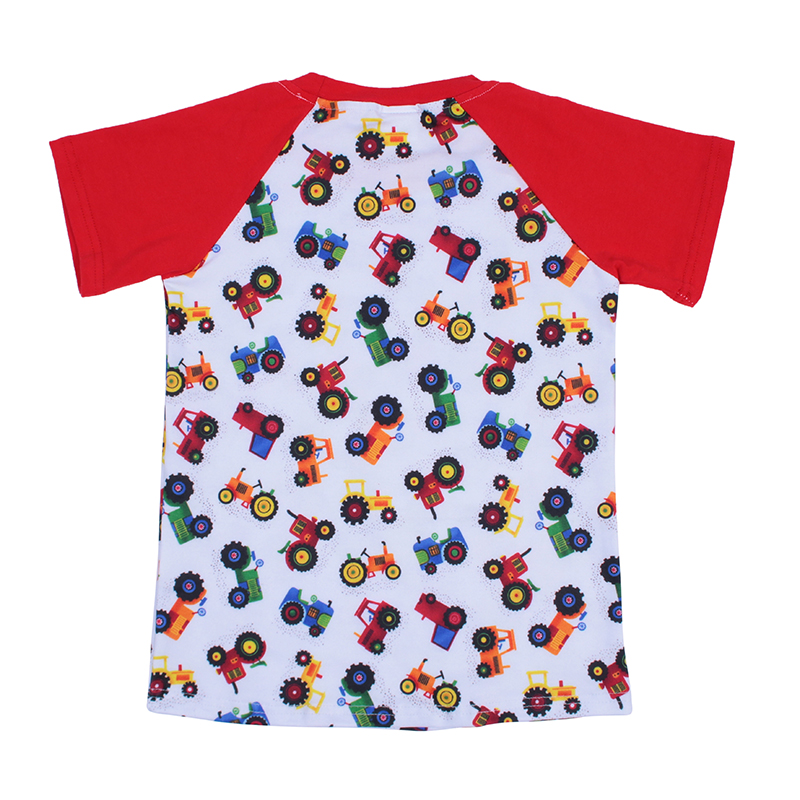 Детская одежда, футболки для мальчиков, хлопковые футболки с принтом для мальчиков, топы для мальчиков с трактором