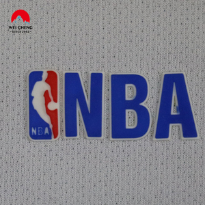World famous clothing brand Heat transfer silicone rubber patch heat press heat transfer labels