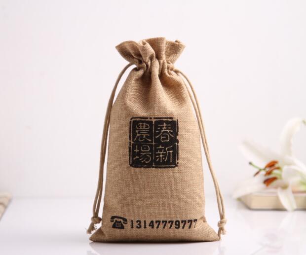 Высококачественный джутовый мешок на шнурке