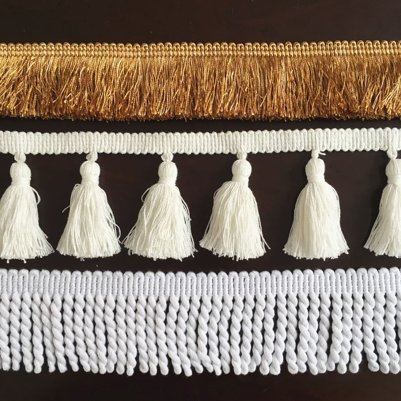 Июньский морозный денек. 5т. Кисти белой бахромой. Белая бахрома. Хлопковая тесьма с бахромой.