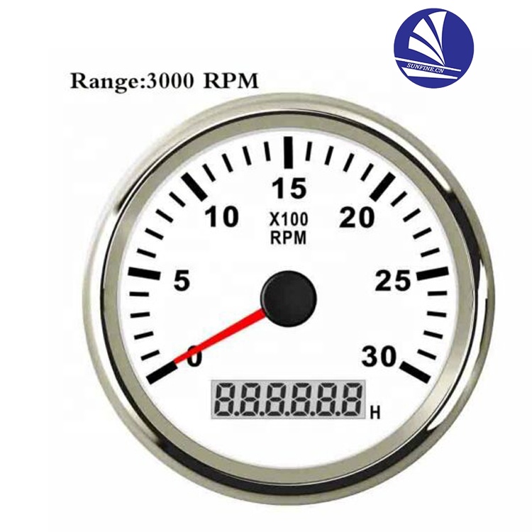 ELING Tachometer RPM Gauge with Hour Meter for Car Truck Boat Yacht 0-3000RPM 85mm with Backlight