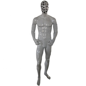 Wholesale fiberglass hole faceless male mannequins realistic full body for supermarket and clothes stores