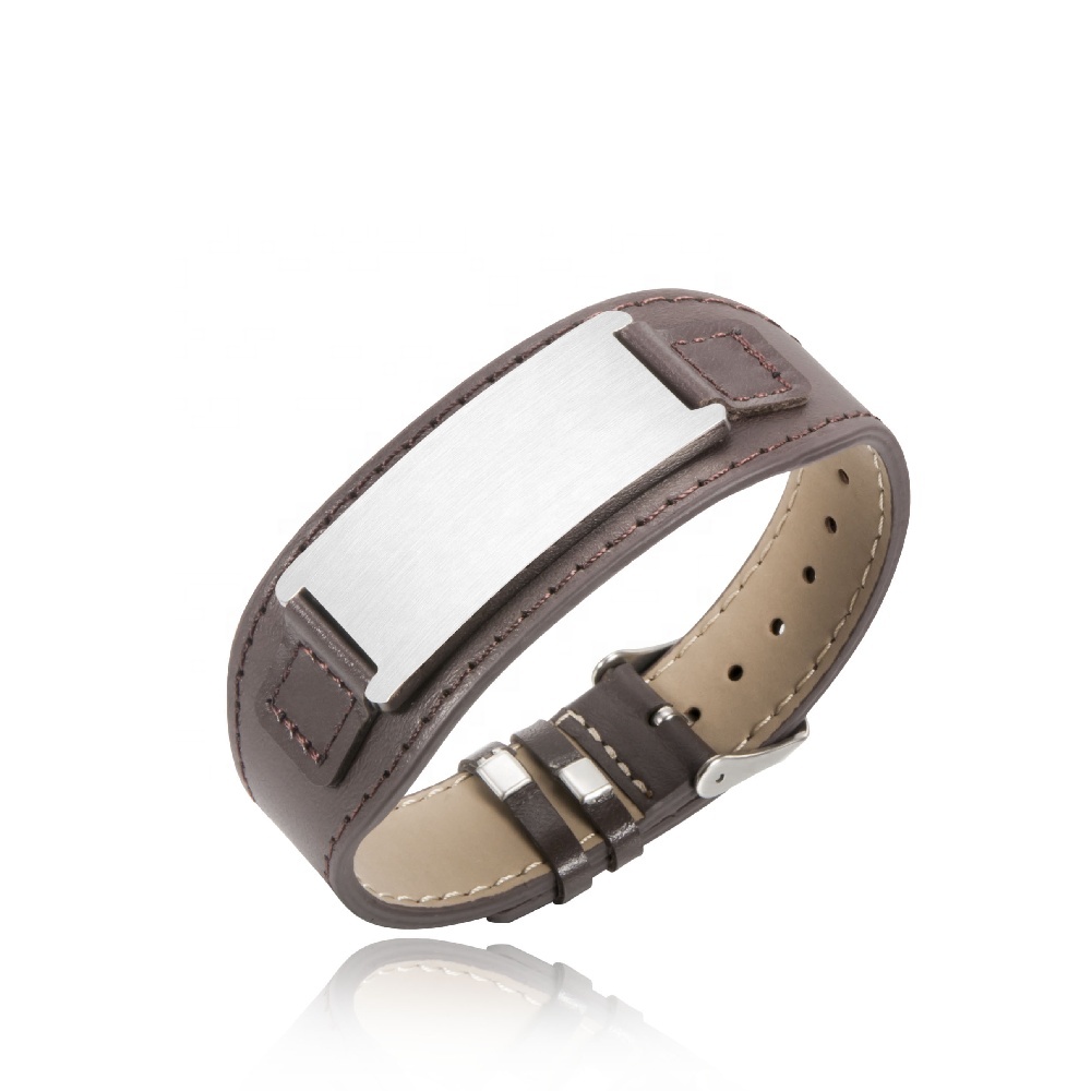 Наличные товары, оптовая продажа, дешевый браслет из натуральной кожи с гравировкой имени