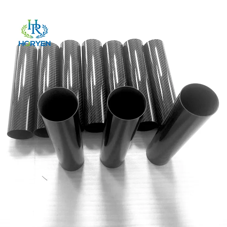 Factory Supply 30mm OD X 28mm ID X 1000MM Roll Wrapped Carbon Fiber Tube 3K US-1