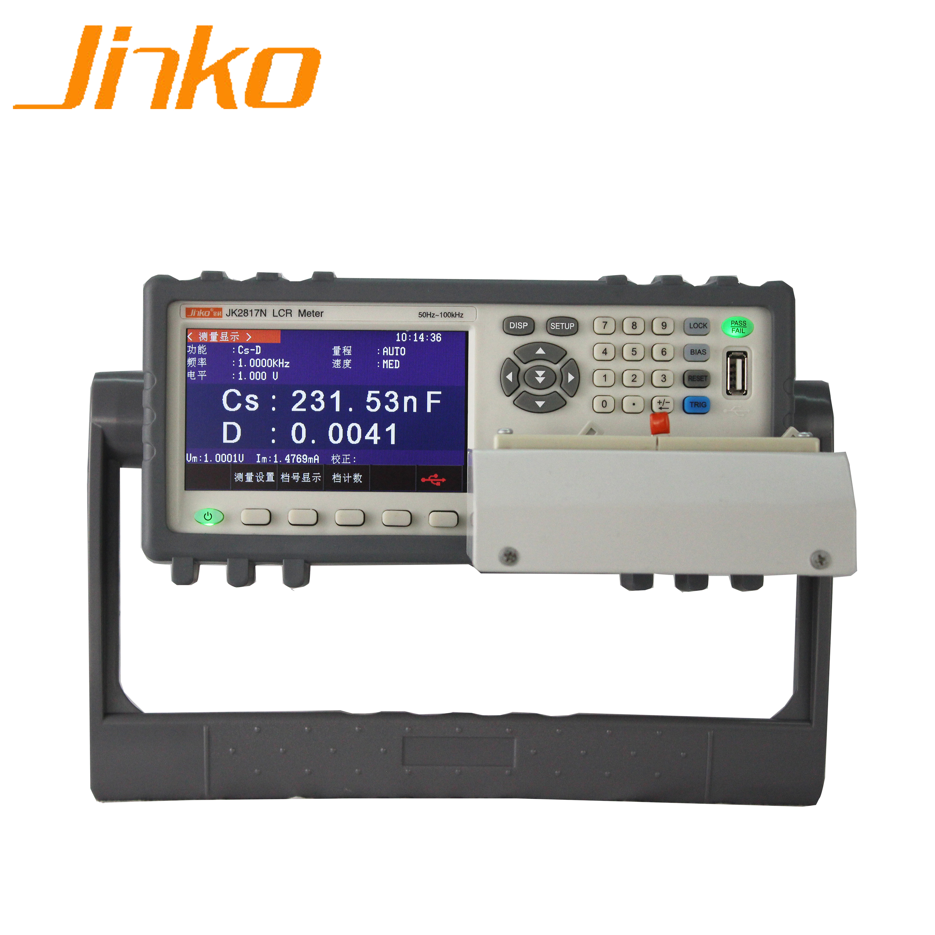 JINKO высокопроизводительный цифровой LCR измеритель JK2817N lcr мост 50 Гц-100 кГц прецизионный LCR метр