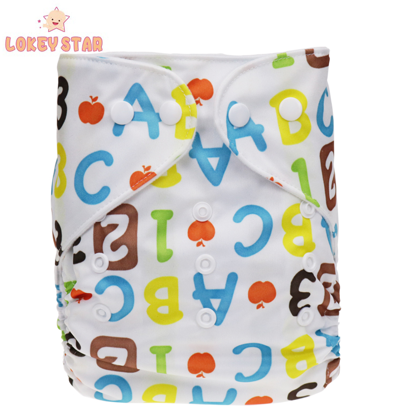 Один размер однобортные Моющиеся Многоразовые подгузники водонепроницаемая ткань детские подгузники